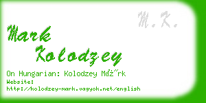 mark kolodzey business card